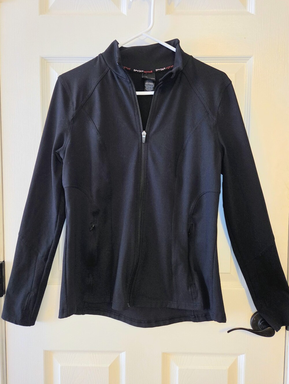 Spyder Black Full-Zip Women's Athletic Yoga Jacket